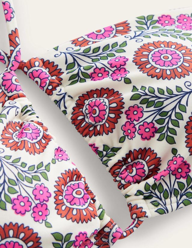 Boden Frauen Neckholder-Bandeau-Bikinioberteil VH86PT256 Kleidung Gin Fizz und Sonnenblumenzweig