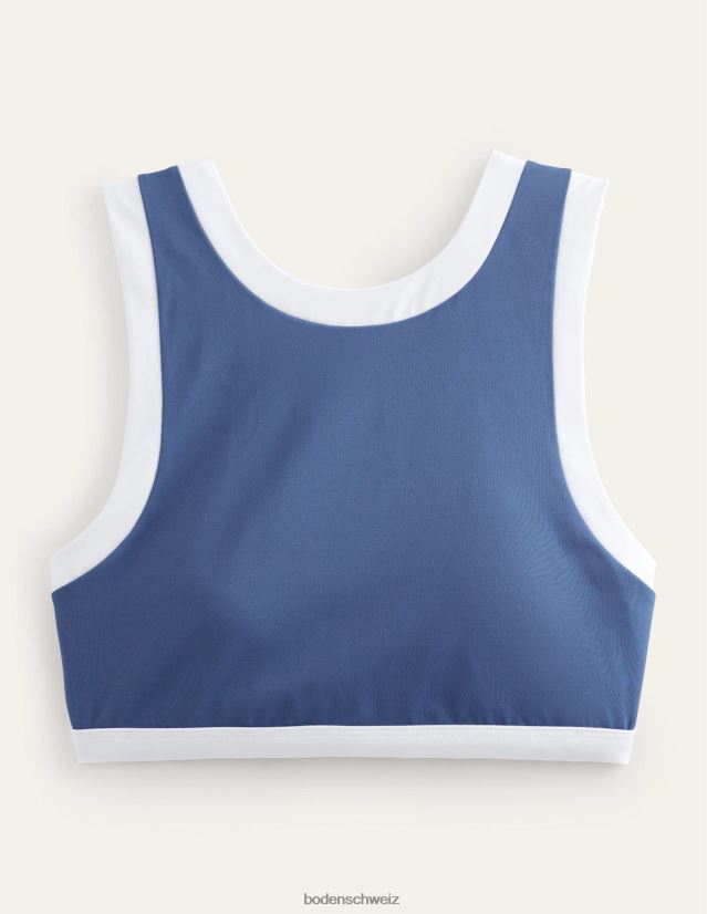 Boden Frauen Racer-Bikinioberteil mit Rundhalsausschnitt VH86PT1680 Kleidung Globus-Farbblock