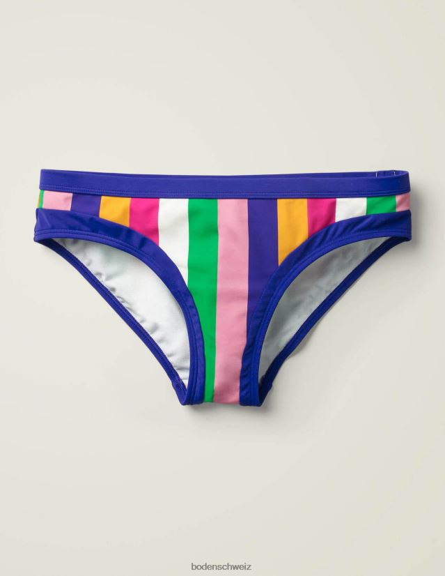Boden Frauen Santorini-Bikinihose VH86PT2052 Kleidung Streifen in Gelb und Resopalrosa