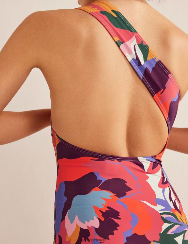 Boden Frauen Sorrento One-Shoulder-Badeanzug VH86PT1359 Kleidung mehrfarbige und abstrakte Rose