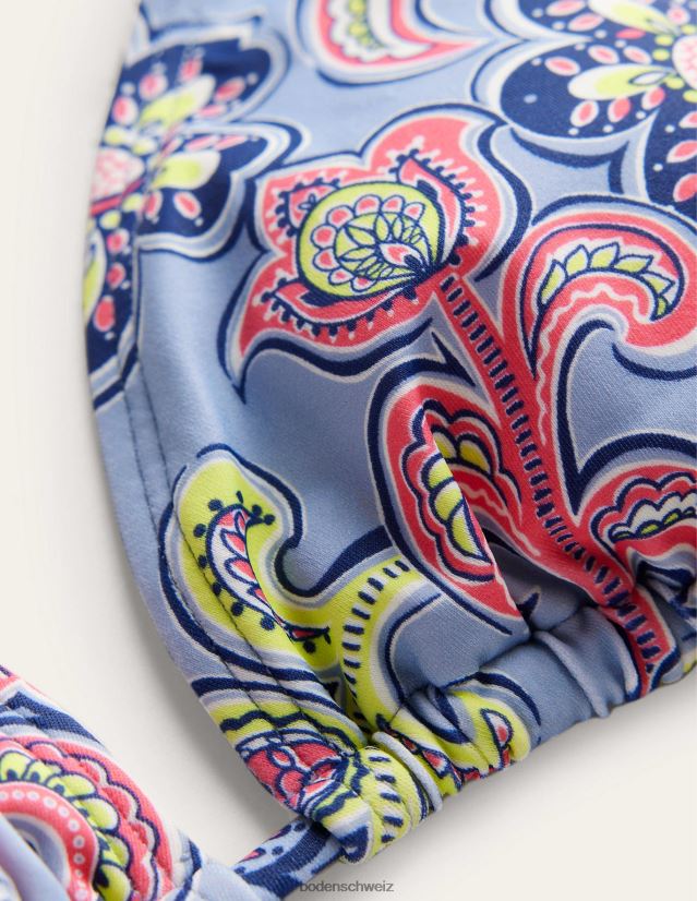 Boden Frauen String-Bikinioberteil VH86PT1402 Kleidung Blauer Schneesturm und botanische Taverne