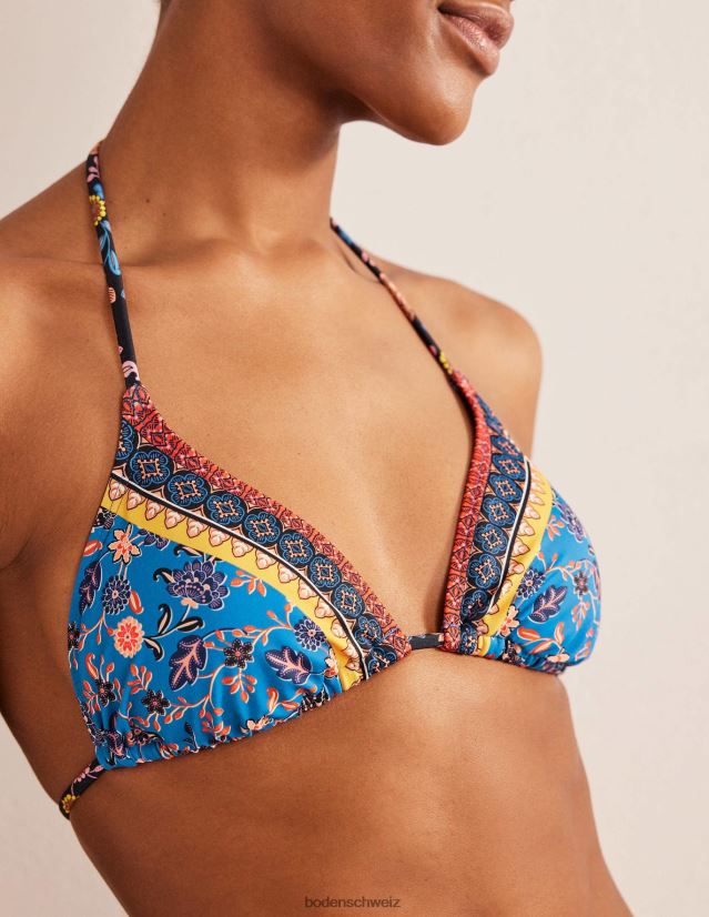 Boden Frauen String-Bikinioberteil VH86PT2229 Kleidung Baleineblau und Lotusblütenblatt
