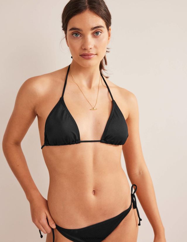 Boden Frauen String-Bikinioberteil VH86PT300 Kleidung Schwarz