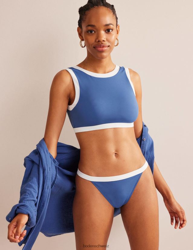 Boden Frauen Tanga-Bikinihose VH86PT1883 Kleidung Globus und weißer Farbblock