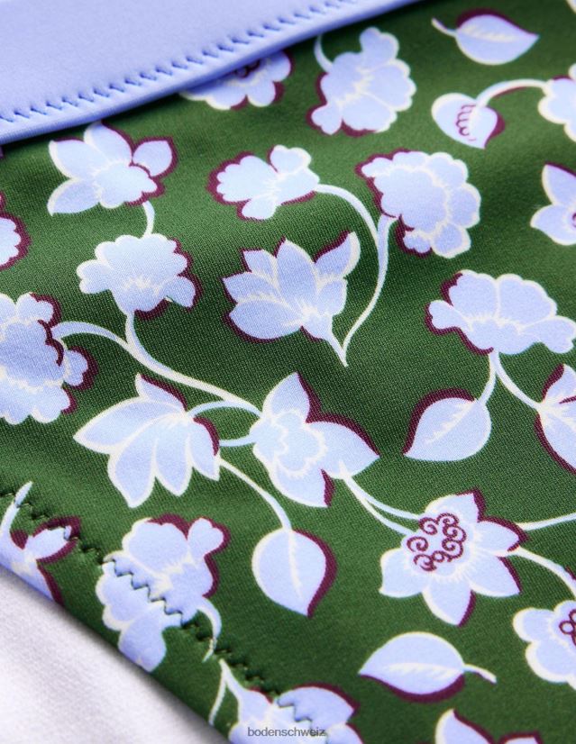 Boden Frauen Tanga-Bikinihose VH86PT266 Kleidung wintergrün und blau geblümt