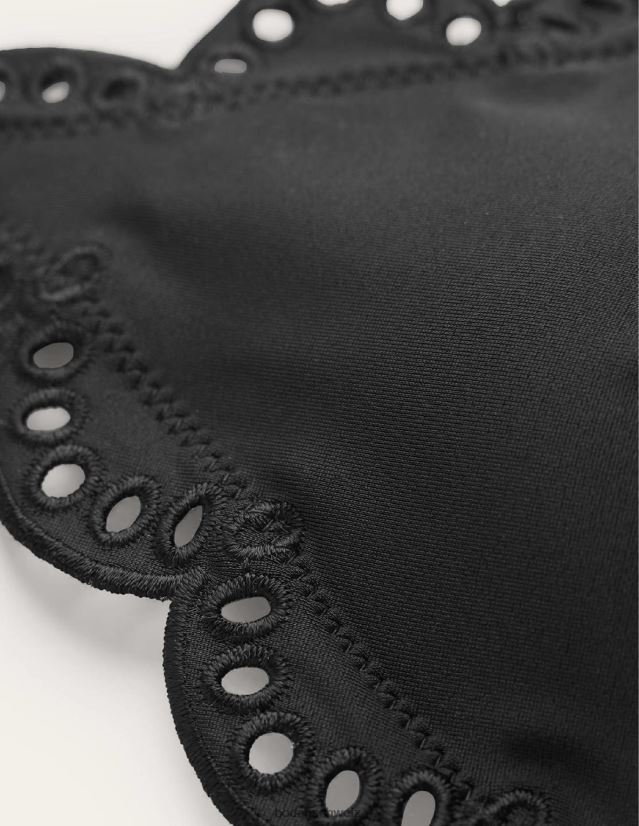 Boden Frauen Triangel-Bikinioberteil mit Stickerei VH86PT261 Kleidung Schwarz