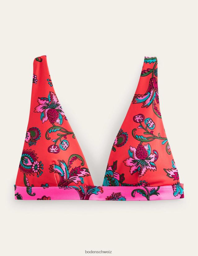 Boden Frauen Unterbrust-Bikinioberteil VH86PT288 Kleidung Gewürz rosa blumig