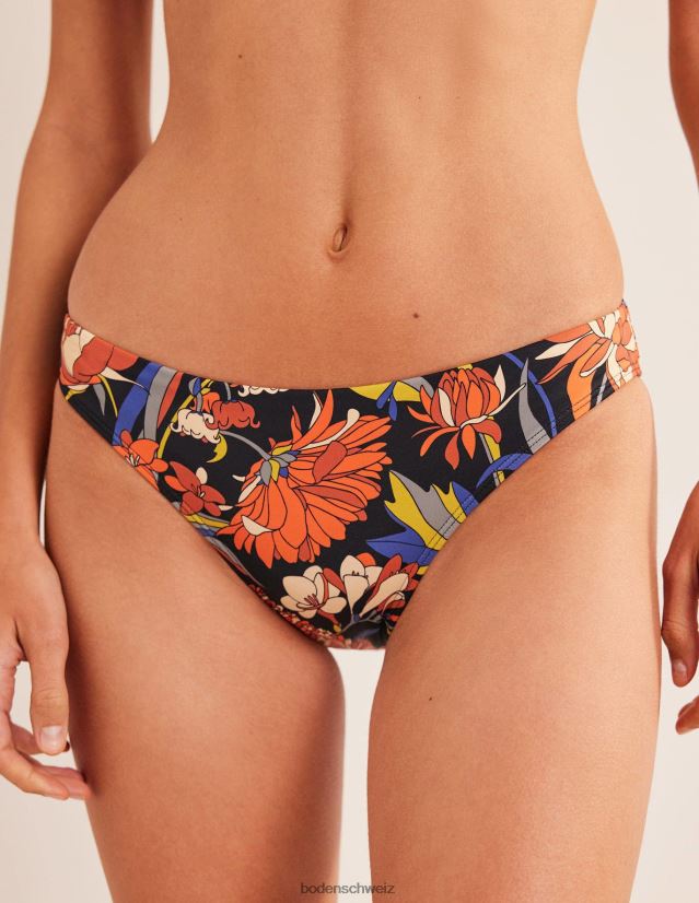 Boden Frauen klassische Bikinihose VH86PT1872 Kleidung Nero & Chrysantheme