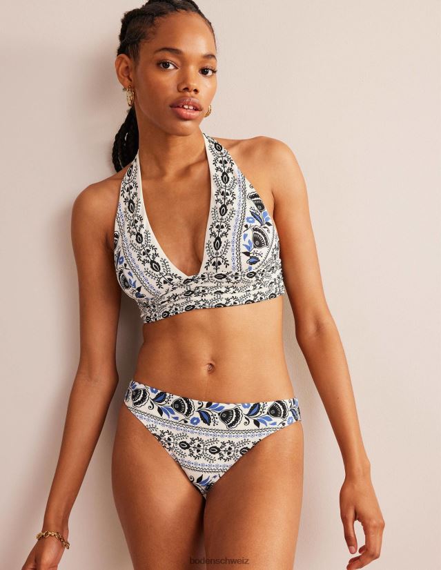 Boden Frauen klassische Bikinihose VH86PT1902 Kleidung Elfenbein und Milos blühen