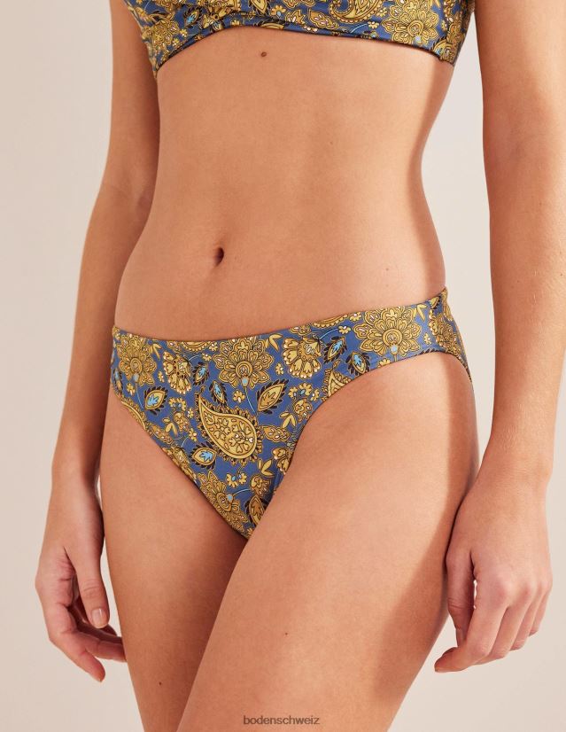 Boden Frauen klassische Bikinihose VH86PT2085 Kleidung Ernte Gold- und Paisley-Terrasse
