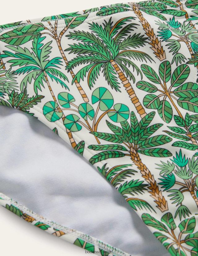 Boden Frauen klassische Bikinihose VH86PT2459 Kleidung Elfenbein & Palmenwald