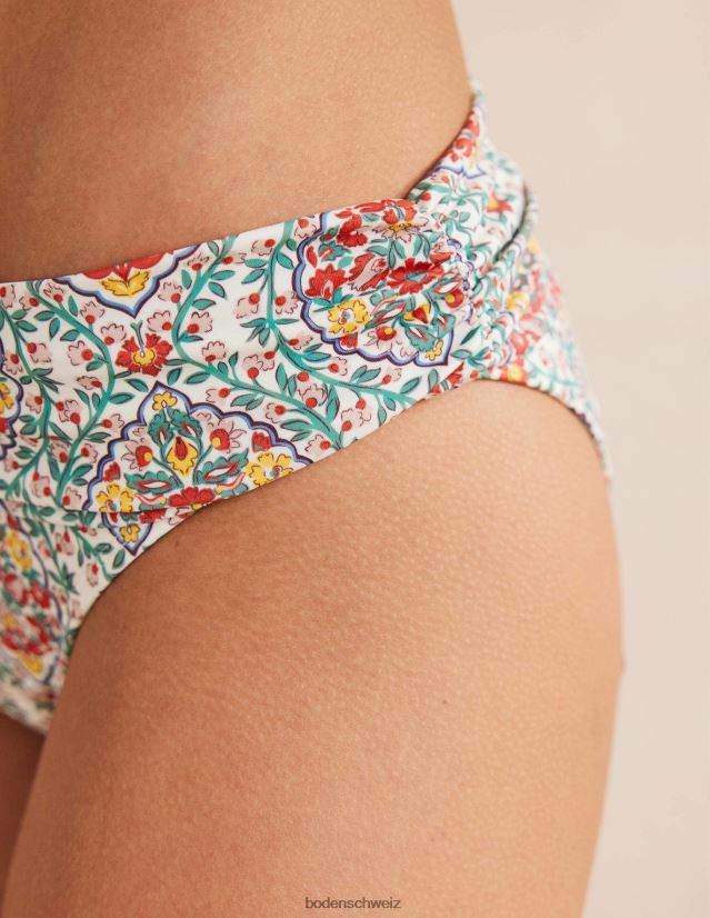 Boden Frauen klassische Falten-Bikinihose VH86PT1341 Kleidung Multi- und Weinterrasse