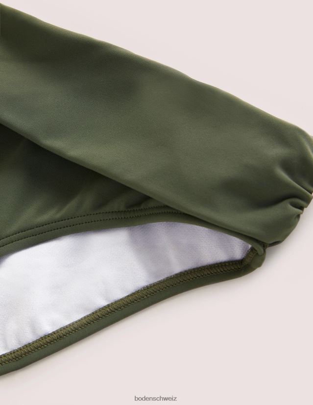 Boden Frauen klassische Falten-Bikinihose VH86PT1970 Kleidung Sumpf