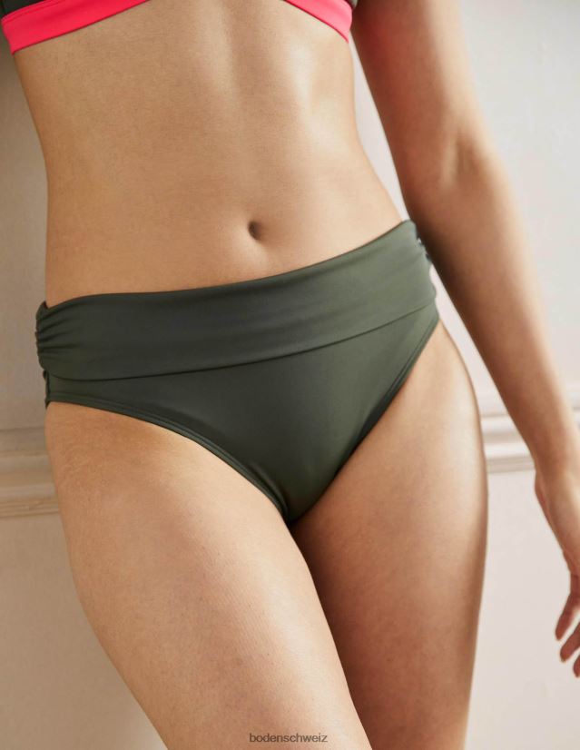Boden Frauen klassische Falten-Bikinihose VH86PT1970 Kleidung Sumpf