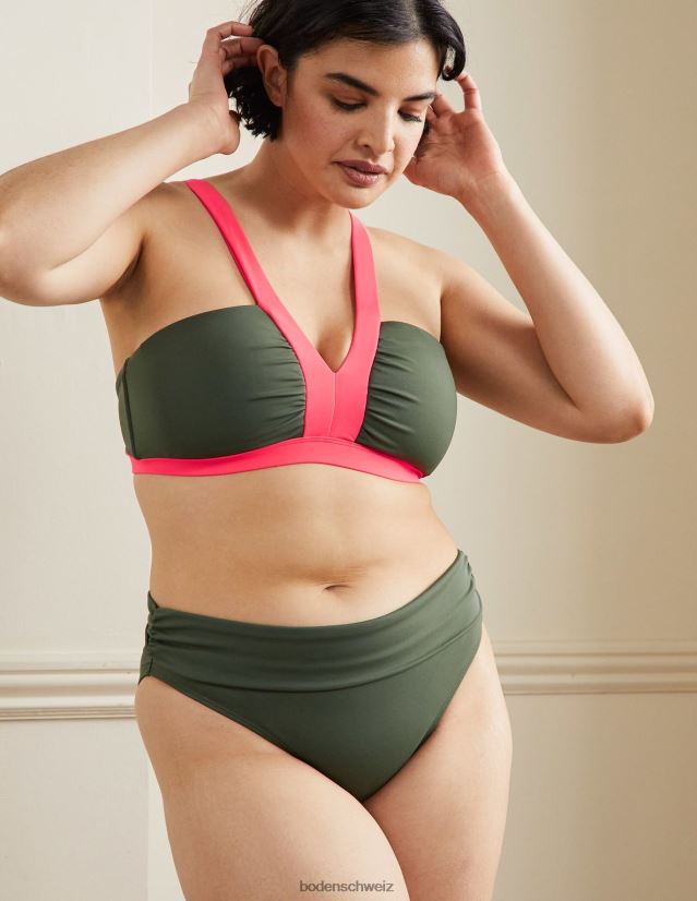 Boden Frauen klassische Falten-Bikinihose VH86PT1970 Kleidung Sumpf