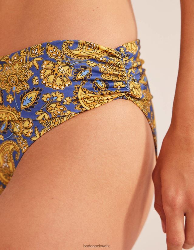 Boden Frauen klassische Falten-Bikinihose VH86PT2456 Kleidung Ernte Gold- und Paisley-Terrasse