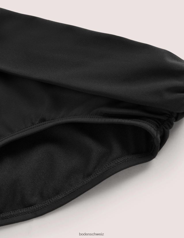 Boden Frauen klassische Falten-Bikinihose VH86PT267 Kleidung Schwarz