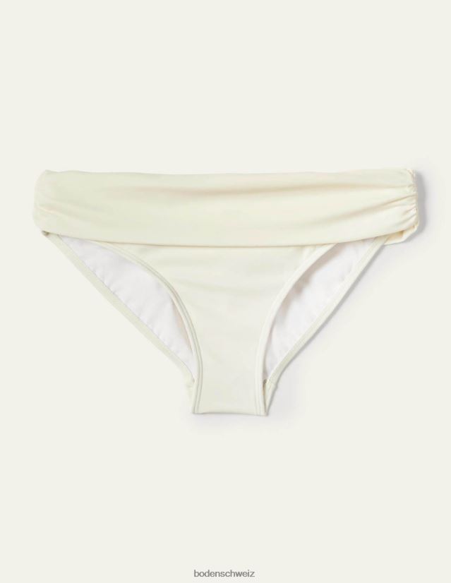Boden Frauen klassische Falten-Bikinihose VH86PT302 Kleidung Elfenbein