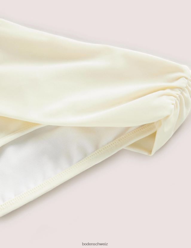 Boden Frauen klassische Falten-Bikinihose VH86PT302 Kleidung Elfenbein