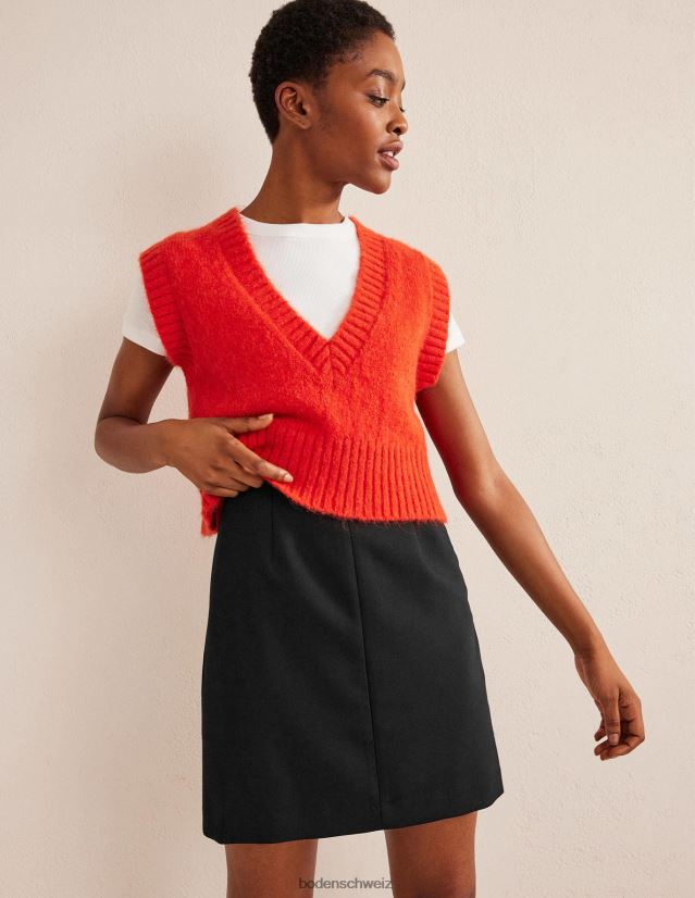 Boden Frauen Bi-Stretch-Minirock VH86PT650 Kleidung Schwarz