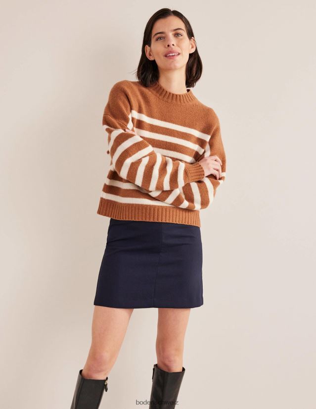 Boden Frauen Bi-Stretch-Minirock VH86PT651 Kleidung Marine