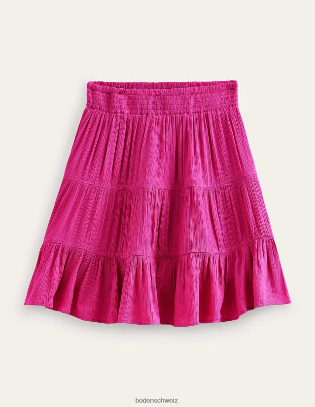 Boden Frauen Crinkle-Minirock VH86PT1373 Kleidung Phlox rosa