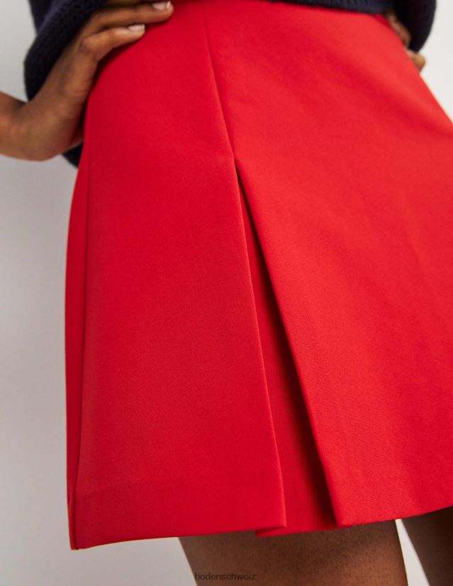Boden Frauen Falten-Minirock in A-Linie VH86PT1940 Kleidung Rot