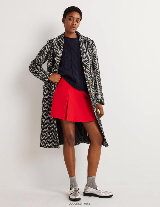 Boden Frauen Falten-Minirock in A-Linie VH86PT1940 Kleidung Rot