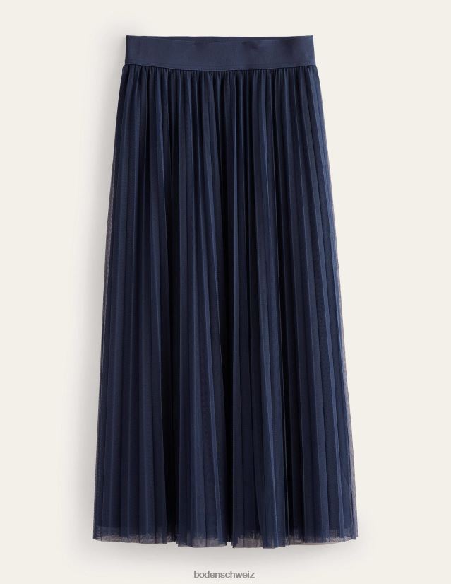 Boden Frauen Faltenrock aus Tüll VH86PT642 Kleidung Marine