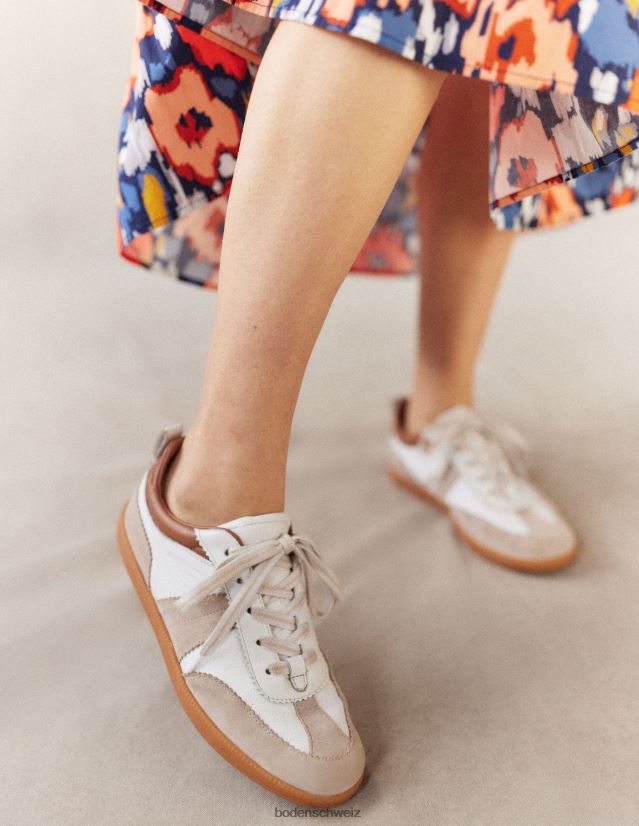 Boden Frauen Gestufter Midirock aus Popeline VH86PT1516 Kleidung Marineblau und abstrakte Mohnblume, groß