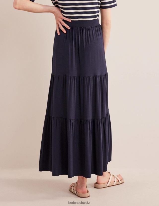 Boden Frauen Maxirock aus Jersey VH86PT1285 Kleidung Marine