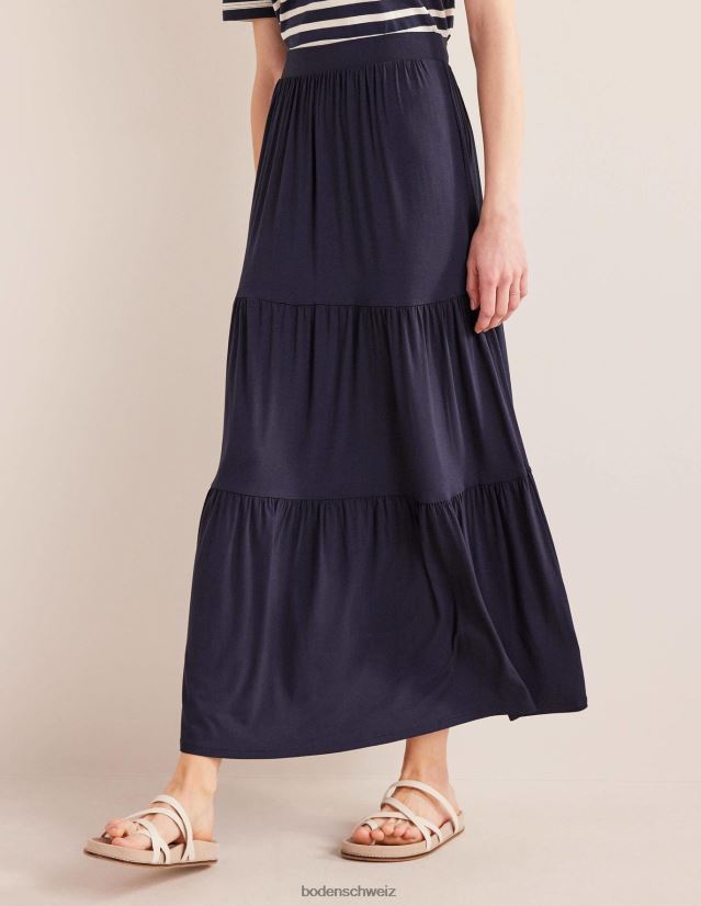 Boden Frauen Maxirock aus Jersey VH86PT1285 Kleidung Marine