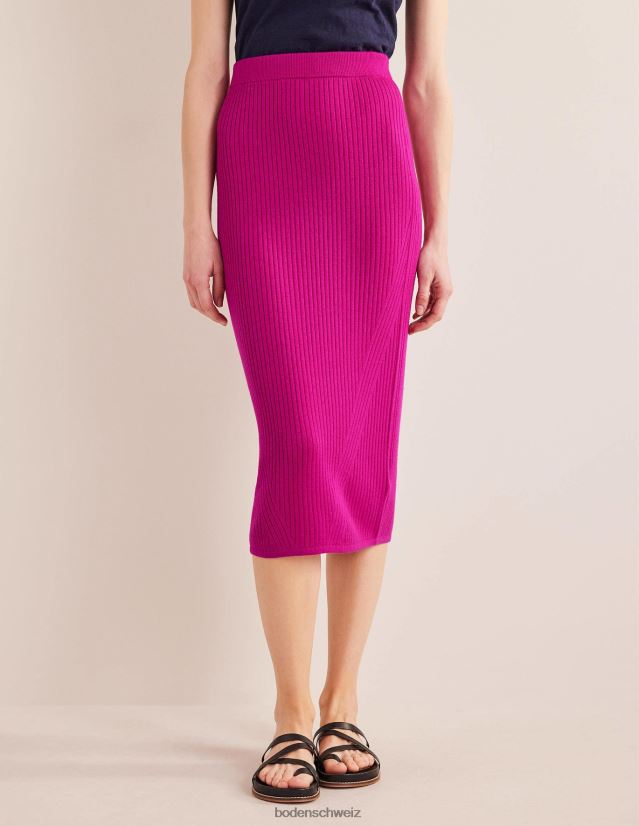 Boden Frauen Midirock aus Merinostrick VH86PT1629 Kleidung rosaviolett