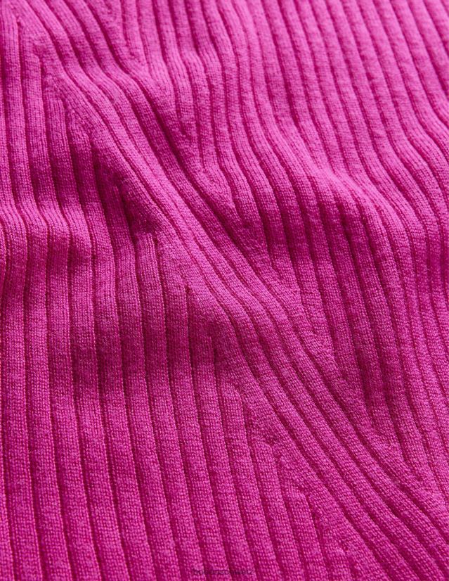 Boden Frauen Midirock aus Merinostrick VH86PT1629 Kleidung rosaviolett