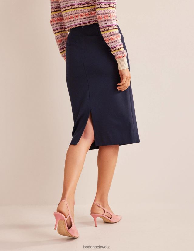 Boden Frauen Midirock aus Stretch-Jersey VH86PT637 Kleidung Marine