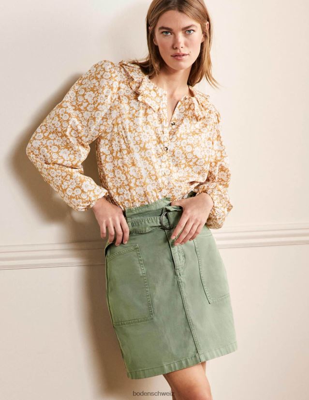 Boden Frauen Paperbag-Rock zum Binden VH86PT2593 Kleidung Erle