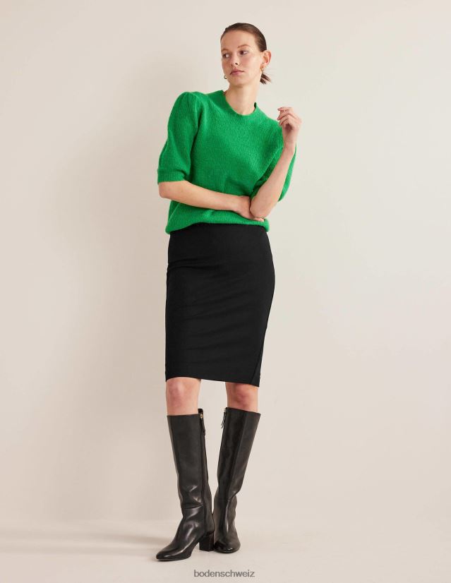 Boden Frauen Rock aus Hampshire-Stretch-Jersey VH86PT648 Kleidung Schwarz