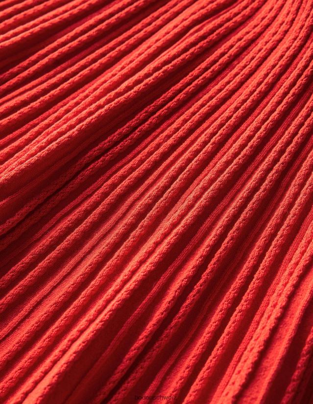 Boden Frauen gestrickter Pointelle-Rock VH86PT1814 Kleidung Tomate