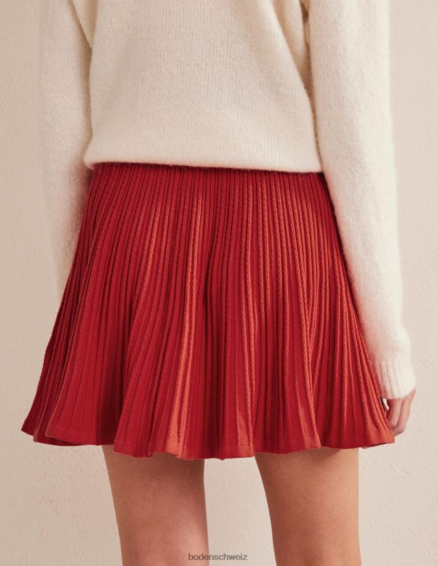 Boden Frauen gestrickter Pointelle-Rock VH86PT1814 Kleidung Tomate