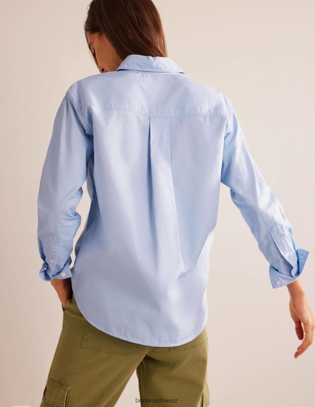 Boden Frauen Connie-Baumwollhemd VH86PT316 Kleidung blaues Oxford