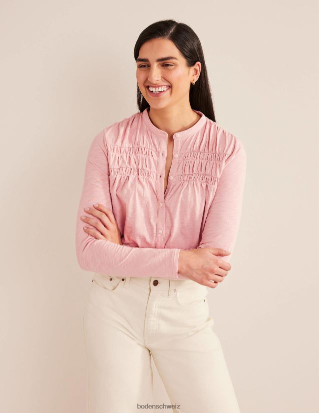 Boden Frauen Hemd mit geraffter Passe VH86PT1638 Kleidung Milchshake