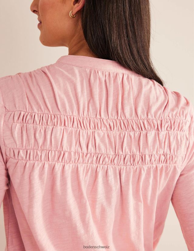 Boden Frauen Hemd mit geraffter Passe VH86PT1638 Kleidung Milchshake
