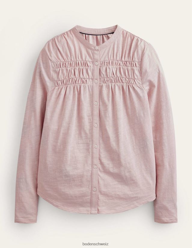 Boden Frauen Hemd mit geraffter Passe VH86PT1638 Kleidung Milchshake