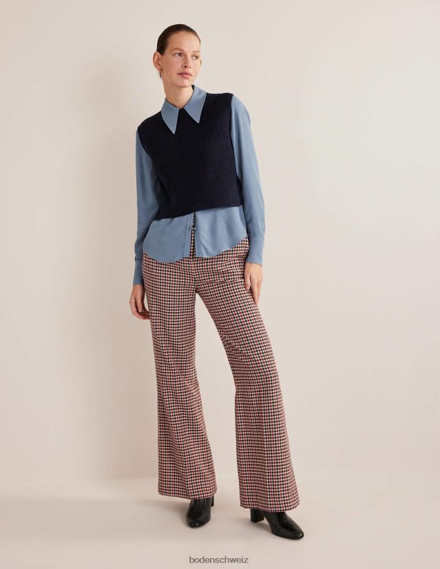 Boden Frauen Tailliertes Arbeitshemd VH86PT1726 Kleidung Kapitäne blau