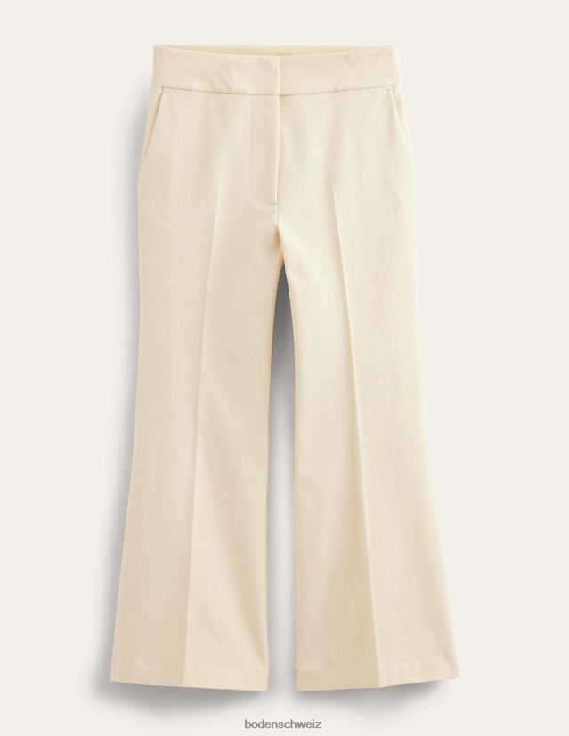 Boden Frauen Bi-Stretch-Crop-Schlaghose VH86PT338 Kleidung Dorset-Creme