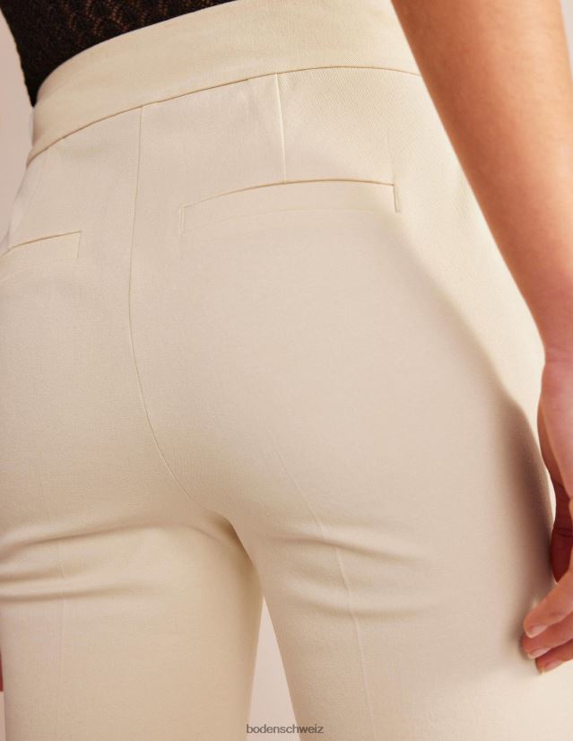 Boden Frauen Bi-Stretch-Crop-Schlaghose VH86PT338 Kleidung Dorset-Creme