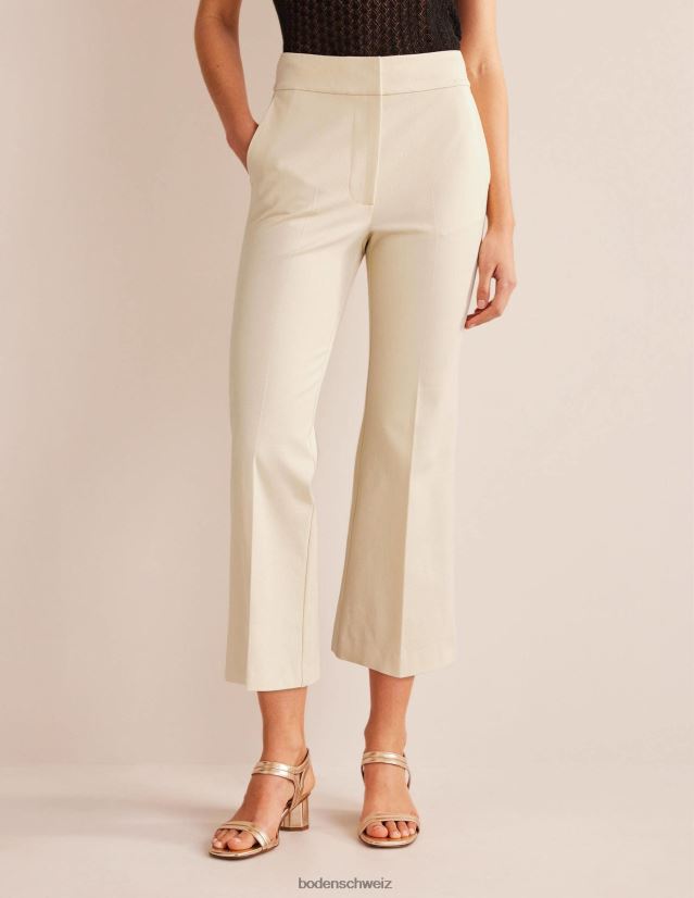 Boden Frauen Bi-Stretch-Crop-Schlaghose VH86PT338 Kleidung Dorset-Creme