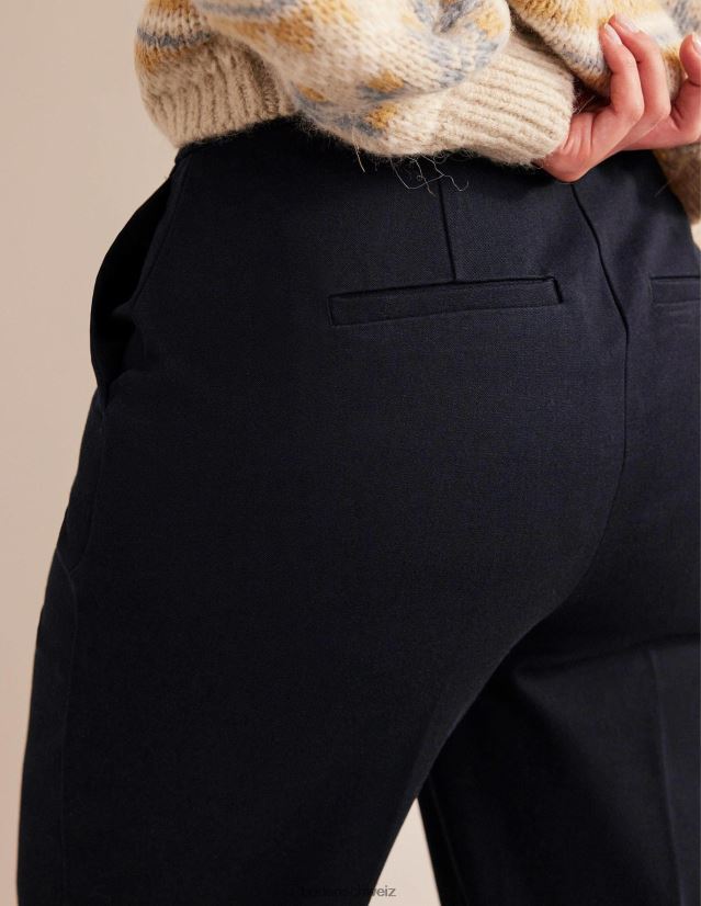 Boden Frauen Bi-elastische Tapered-Hose VH86PT335 Kleidung Marine