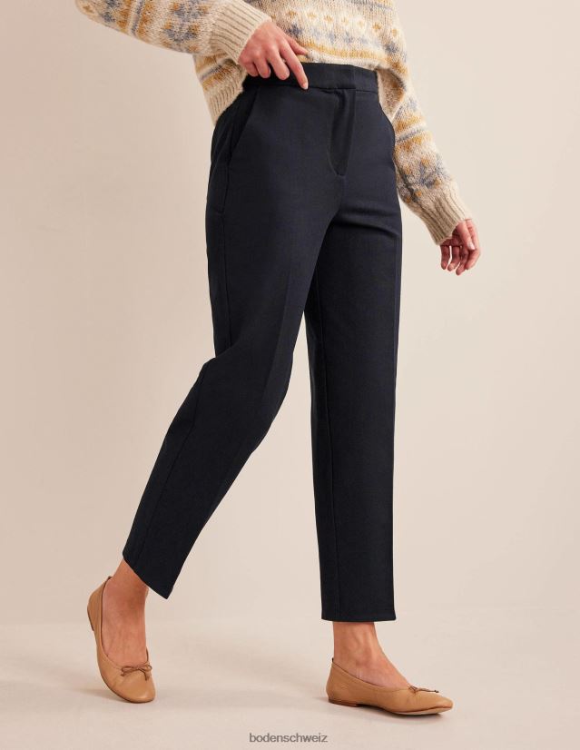 Boden Frauen Bi-elastische Tapered-Hose VH86PT335 Kleidung Marine