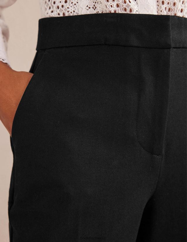 Boden Frauen Bi-elastische Tapered-Hose VH86PT603 Kleidung Schwarz